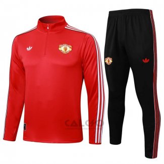 Tuta da Track di Felpa Manchester United 2025-2026 Rosso