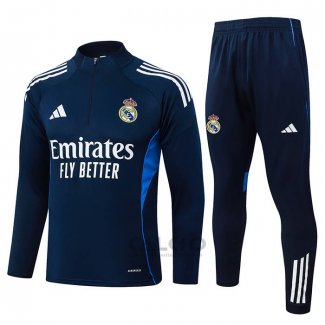 Tuta da Track di Felpa Real Madrid Bambino 2025-2026 Blu