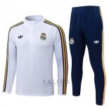 Tuta da Track di Felpa Real Madrid Bambino 2026-2027 Bianco