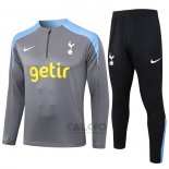Tuta da Track di Felpa Tottenham Hotspur 2024-2025 Grigio