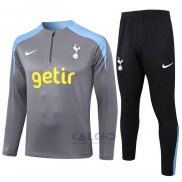 Tuta da Track di Felpa Tottenham Hotspur 2024-2025 Grigio