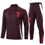 Tuta da Track di Giacca Bayern Monaco 2024-2025 Rosso