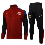 Tuta da Track di Giacca FC Barcellona 2024-2025 Rosso e Blu