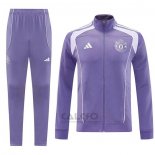 Tuta da Track di Giacca Manchester United 2025-2026 Purpura