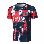 Maglia Allenamento Paris Saint-Germain 2024-2025 Blu e Rosso