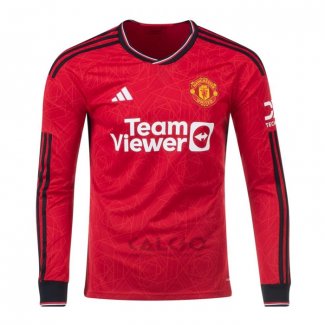 Maglia Manchester United Home Manica Lunga 2023-2024