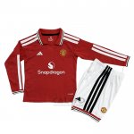 Maglia Manchester United Home Manica Lunga Bambino 2026-2027
