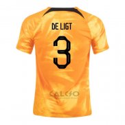 Maglia Paesi Bassi Giocatore De Ligt Home 2022