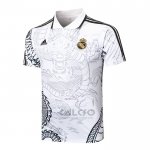 Maglia Polo Real Madrid Dragon 2024-2025 Bianco