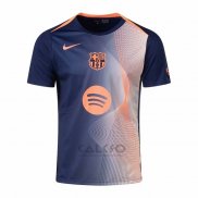 Maglia Prematch FC Barcellona 2025-2026 Blu Arancione