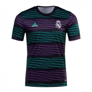 Maglia Prematch Real Madrid 2022 Verde e Purpura