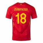 Maglia Spagna Giocatore Zubimendi Home 2024