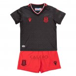 Maglia Stoke City Away Bambino 2022-2023 Nero