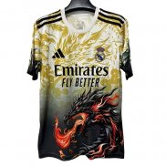 Maglia Real Madrid Dragon 2025-2026 Giallo Thailandia