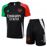 Tuta da Track Arsenal Manica Corta 2024-2025 Nero - Pantaloncini