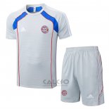 Tuta da Track Bayern Monaco Manica Corta 2025-2026 Grigio - Pantaloncini