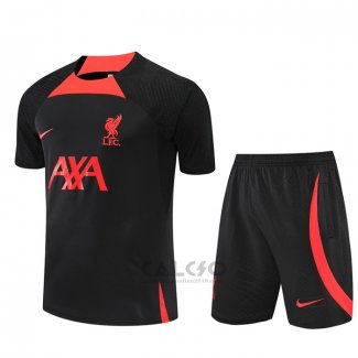 Tuta da Track Liverpool Manica Corta 2022-2023 Nero - Pantaloncini