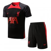 Tuta da Track Liverpool Manica Corta 2022-2023 Nero - Pantaloncini