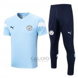 Tuta da Track Manchester City Manica Corta 2022-2023 Blu