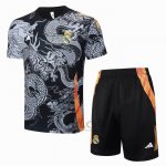 Tuta da Track Real Madrid Dragon Manica Corta 2024-2025 Nero - Pantaloncini