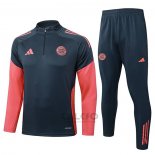 Tuta da Track di Felpa Bayern Monaco 2025-2026 Grigio Arancione