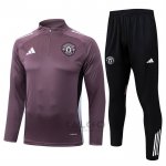 Tuta da Track di Felpa Manchester United 2025-2026 Purpura