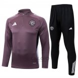Tuta da Track di Felpa Manchester United 2025-2026 Purpura