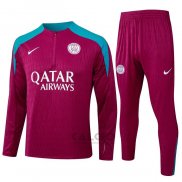 Tuta da Track di Felpa Paris Saint-Germain 2024-2025 Purpura