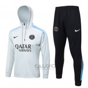 Tuta da Track di Felpa Paris Saint-Germain 2024-2025 Grigio