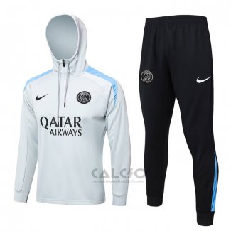 Tuta da Track di Felpa Paris Saint-Germain 2024-2025 Grigio