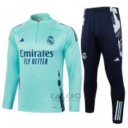 Tuta da Track di Felpa Real Madrid 2024-2025 Verde