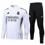 Tuta da Track di Felpa Real Madrid Bambino 2025-2026 Bianco