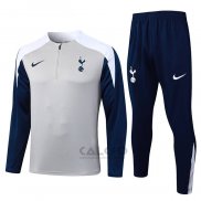 Tuta da Track di Felpa Tottenham Hotspur Bambino 2025-2026 Grigio Blu