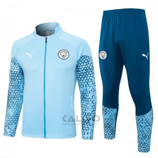 Tuta da Track di Giacca Manchester City 2023-2024 Blu