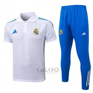 Conjunto Polo Real Madrid 2025-2026 Bianco Blu