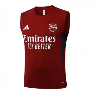Maglia Allenamento Arsenal Senza Maniche 2025-2026 Rosso