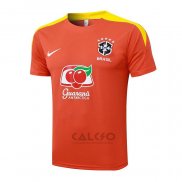 Maglia Allenamento Brasile 2025-2026 Arancione