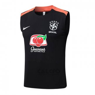 Maglia Allenamento Brasile Senza Maniche 2025-2026 Nero