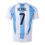 Maglia Argentina Giocatore De Paul Home 2024