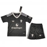Maglia Manchester United Portiere Bambino 2024-2025 Nero