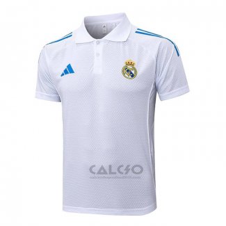 Maglia Polo Real Madrid 2025-2026 Bianco Blu