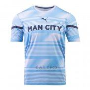 Maglia Prematch Manchester City 2022 Blu