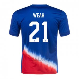 Maglia Stati Uniti Giocatore Weah Away 2024