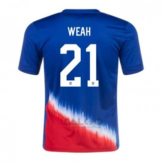 Maglia Stati Uniti Giocatore Weah Away 2024