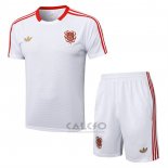 Tuta da Track Bayern Monaco 125 Aniversario Manica Corta 2025-2026 Bianco - Pantaloncini