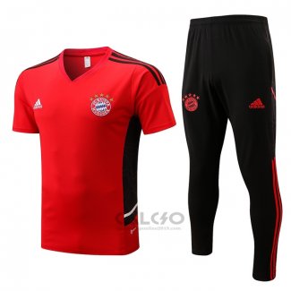 Tuta da Track Bayern Monaco Manica Corta 2022-2023 Rosso