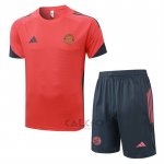 Tuta da Track Bayern Monaco Manica Corta 2025-2026 Arancione - Pantaloncini