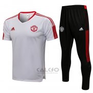 Tuta da Track Manchester United Manica Corta 2021-2022 Bianco
