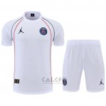 Tuta da Track Paris Saint-Germain Jordan Manica Corta 2022-2023 Bianco - Pantaloncini