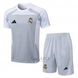 Tuta da Track Real Madrid Manica Corta 2025-2026 Grigio - Pantaloncini